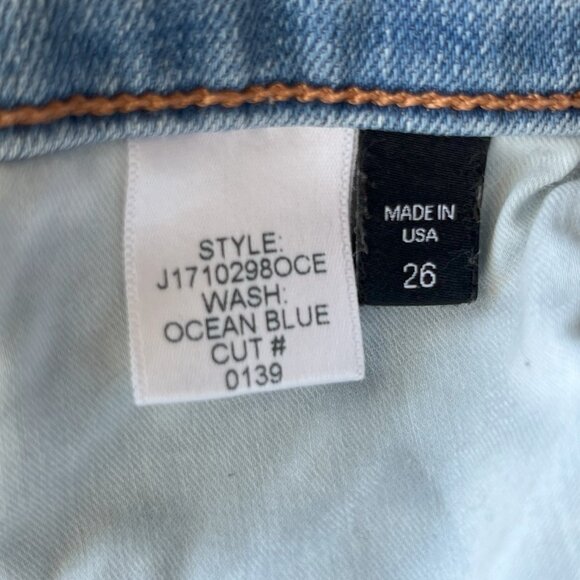 Veronica Beard Carolyn Baby Boot Raw Hem Cropped Jeans Size 26 Blue - Picture 7 of 8